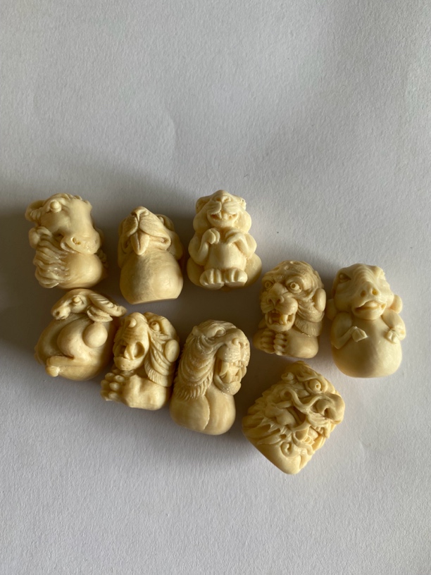 猛犸象牙十二生肖配饰6112