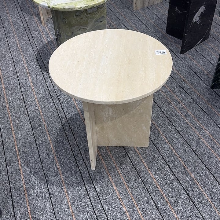 石材9748米白洞边几