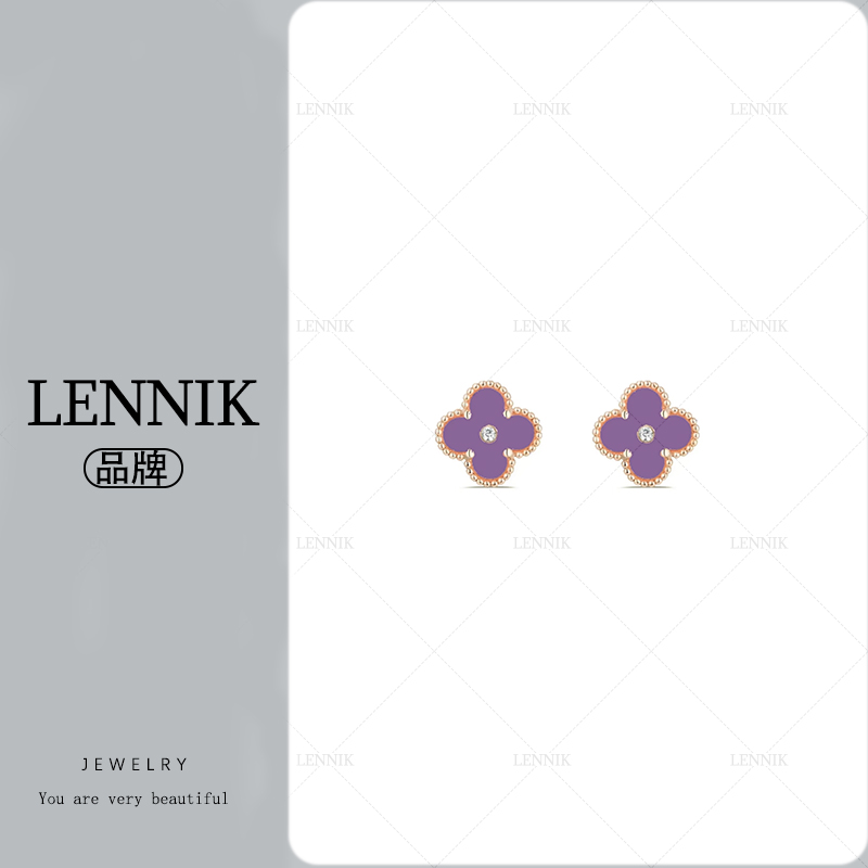   lennik/lennik-LN轻奢经典百搭时尚中花耳钉