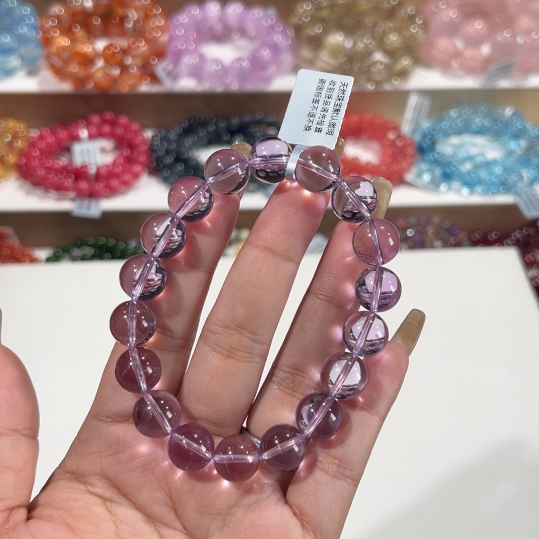 可****未镶嵌水晶手串宠粉福利玻利维亚紫水晶11.3mm