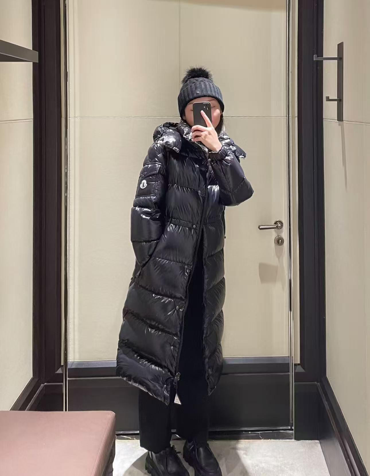 【粉丝专属冬装】法式秋冬白色长款连帽YZ24K00906