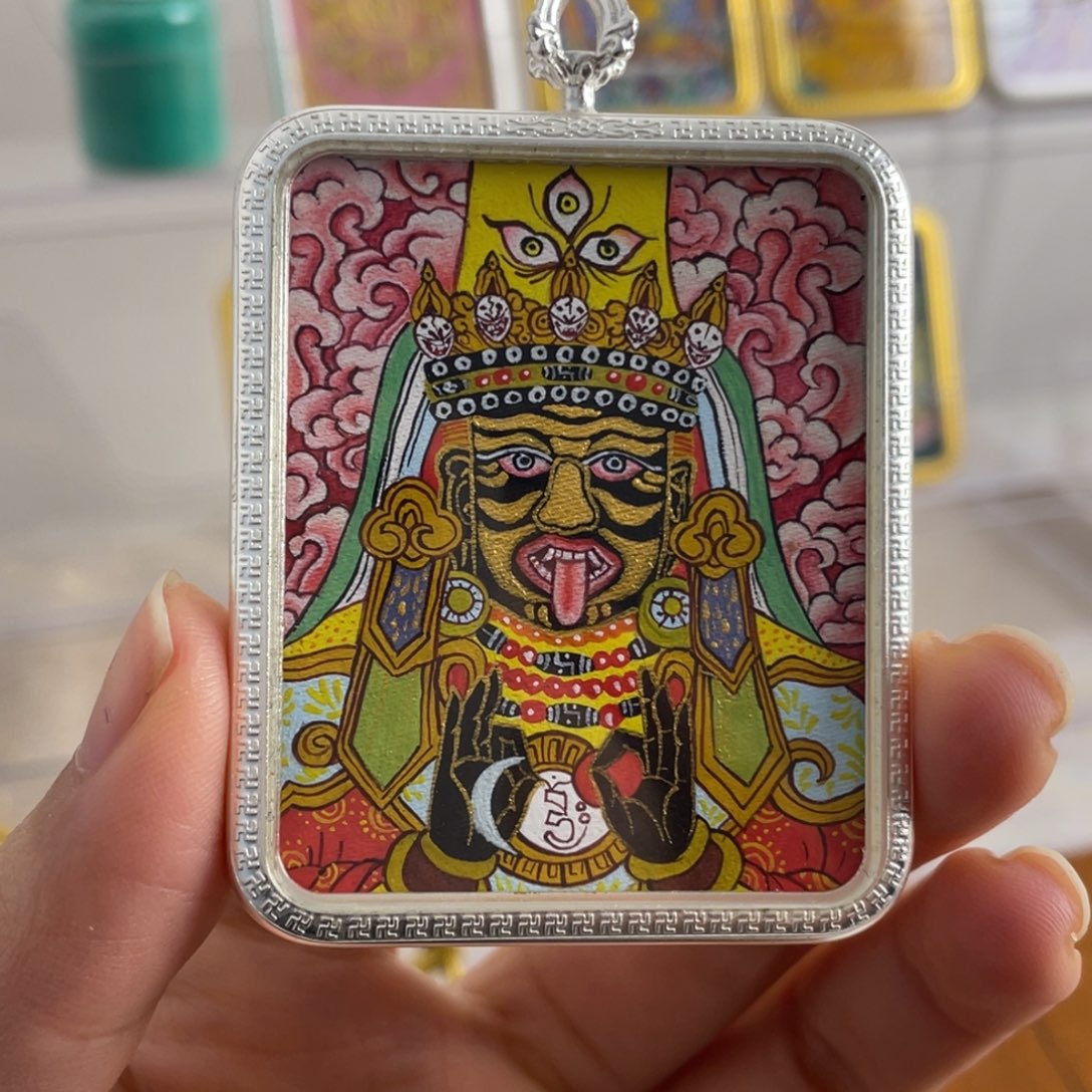 纯铜纯铜扎基纯手绘唐卡