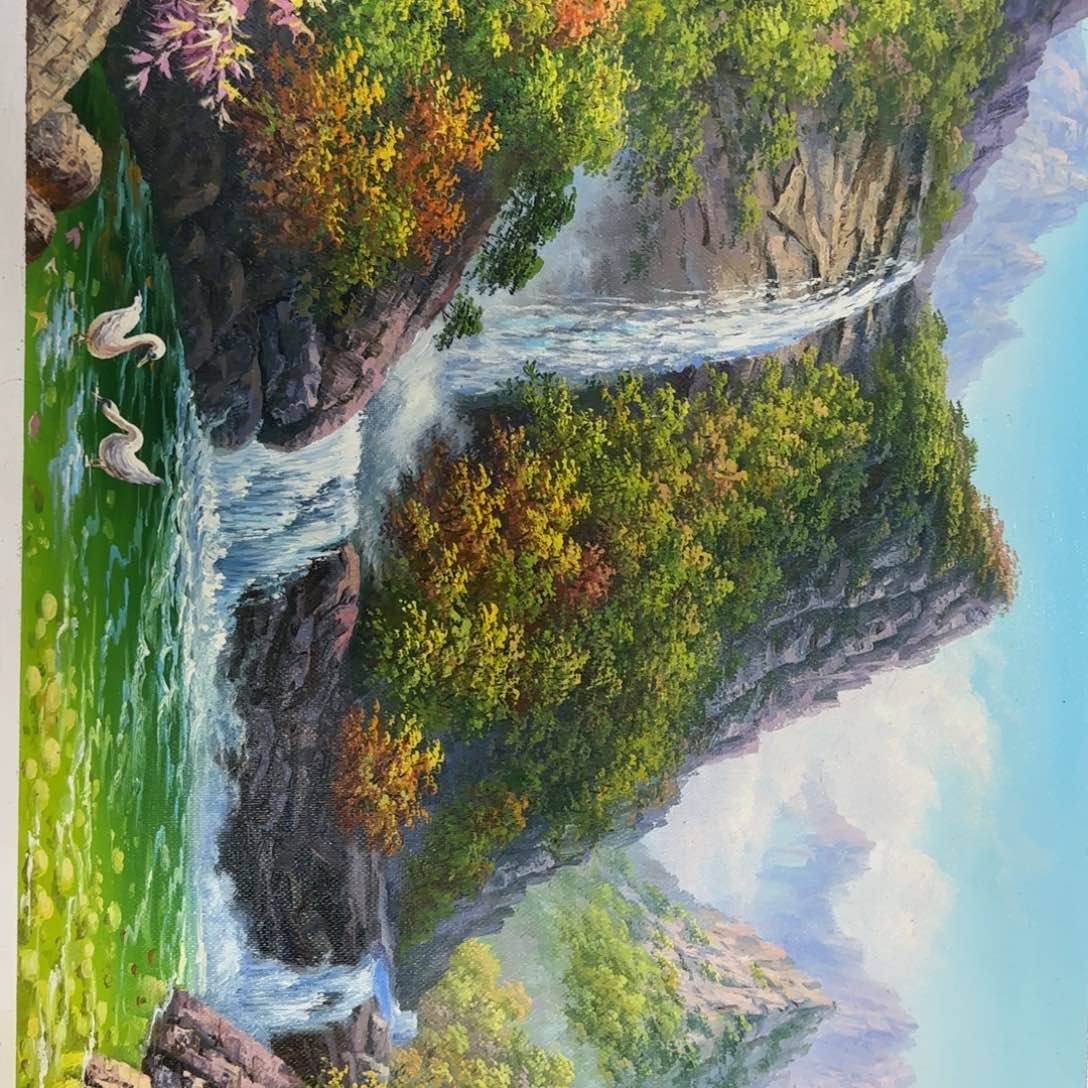 油画一起加油努力