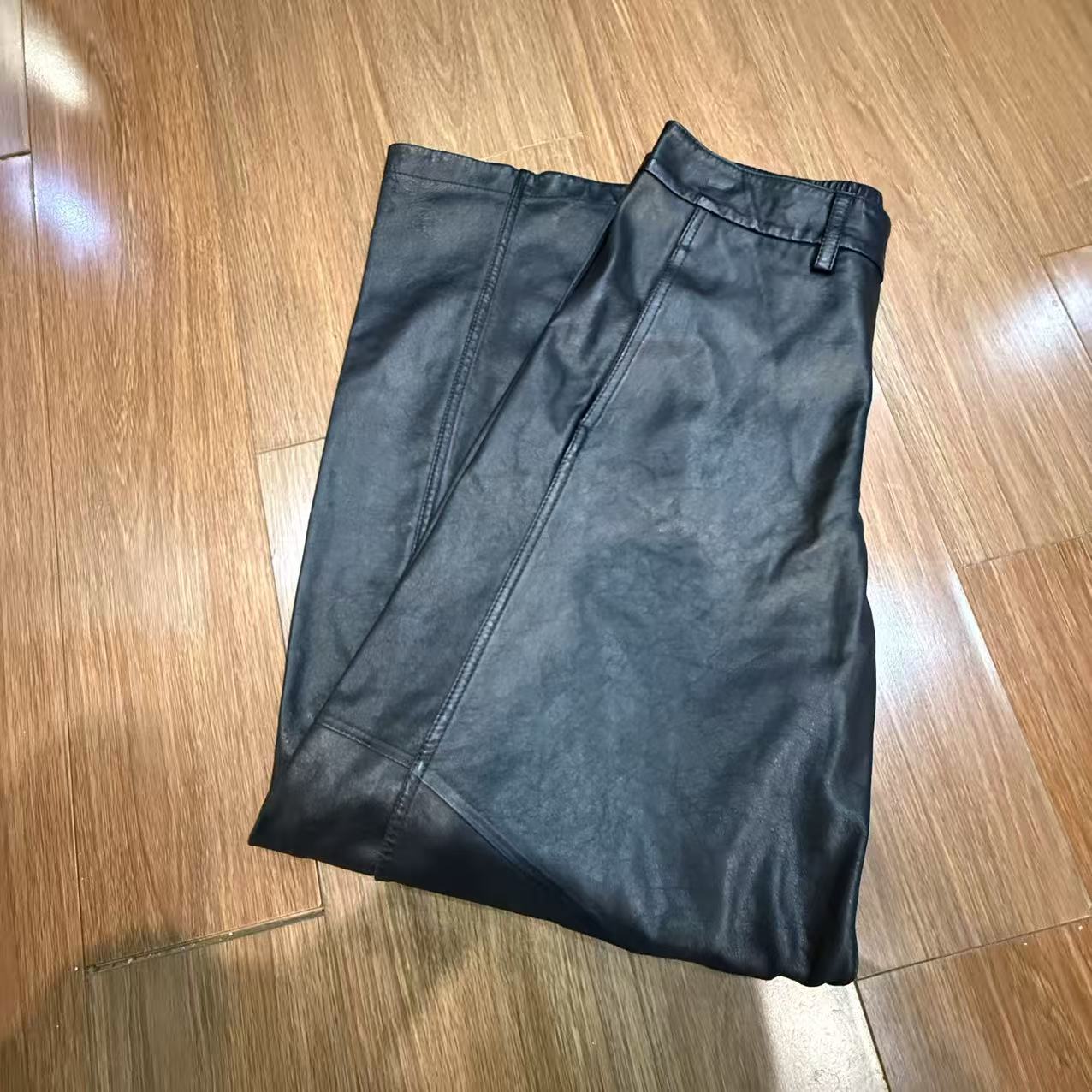 进口绵羊皮真皮皮裤显瘦百搭长裤高级感女B37