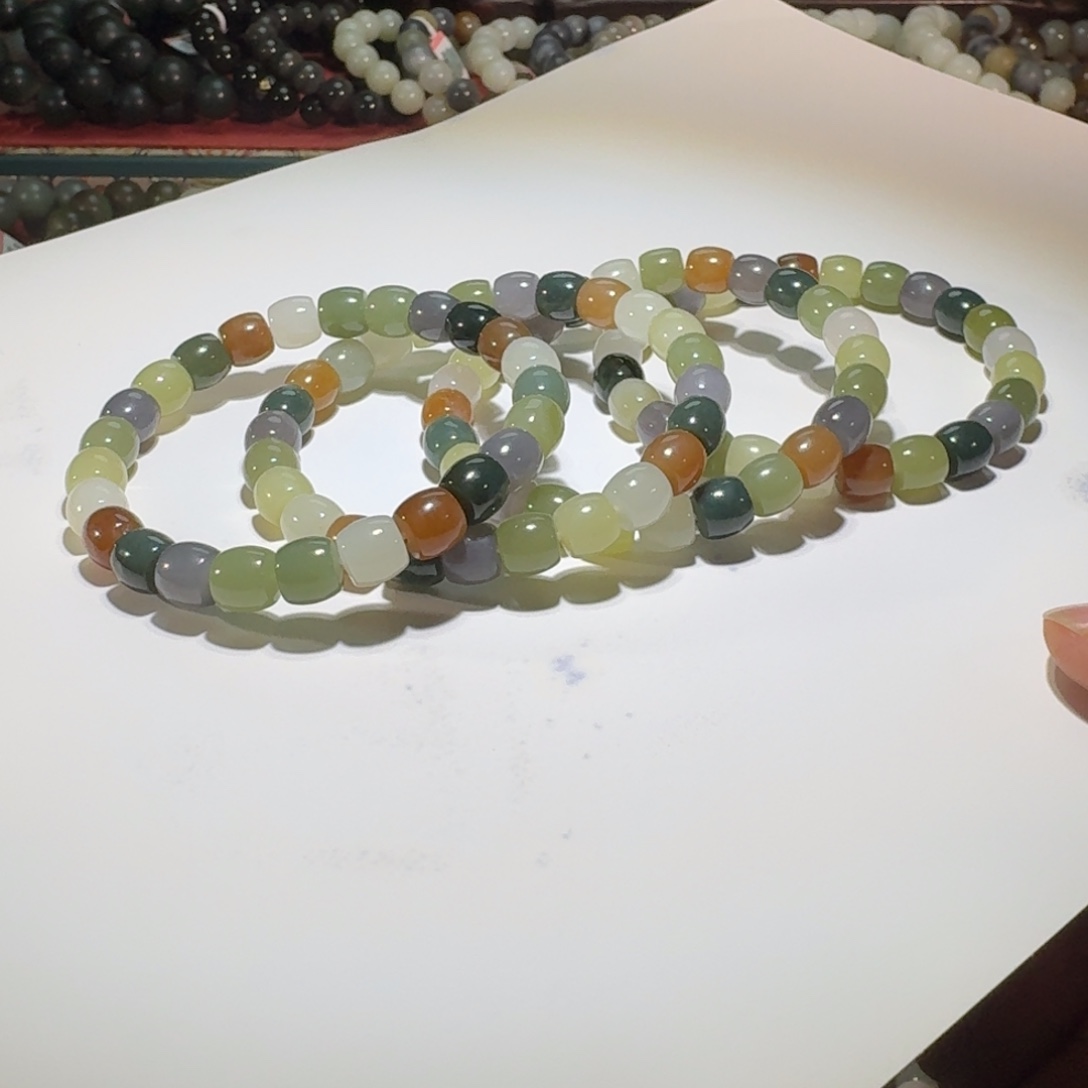 和田玉未镶嵌手串多样性发货拍一发一