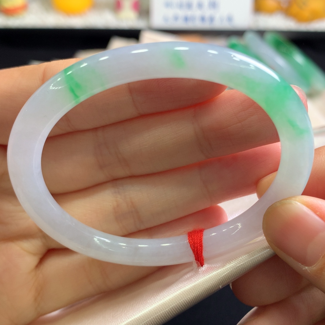 翡翠未镶嵌手镯3号53贵圆