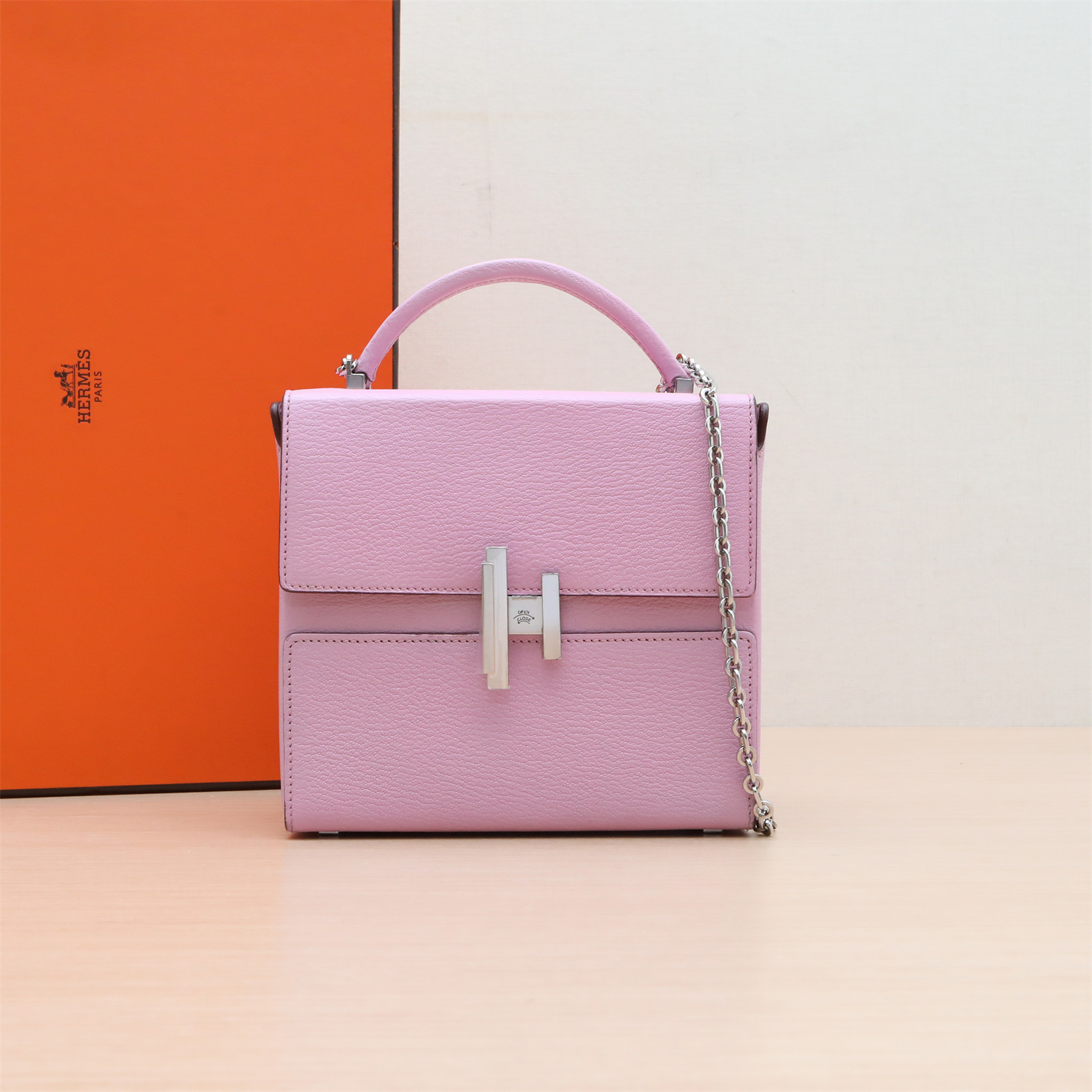 95新 Hermes/爱马仕 Cinhetic 18 X9锦葵紫斜挎包P244381404