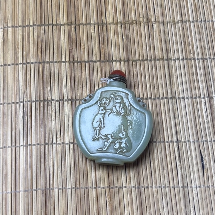 魔***作和田玉未镶嵌把件