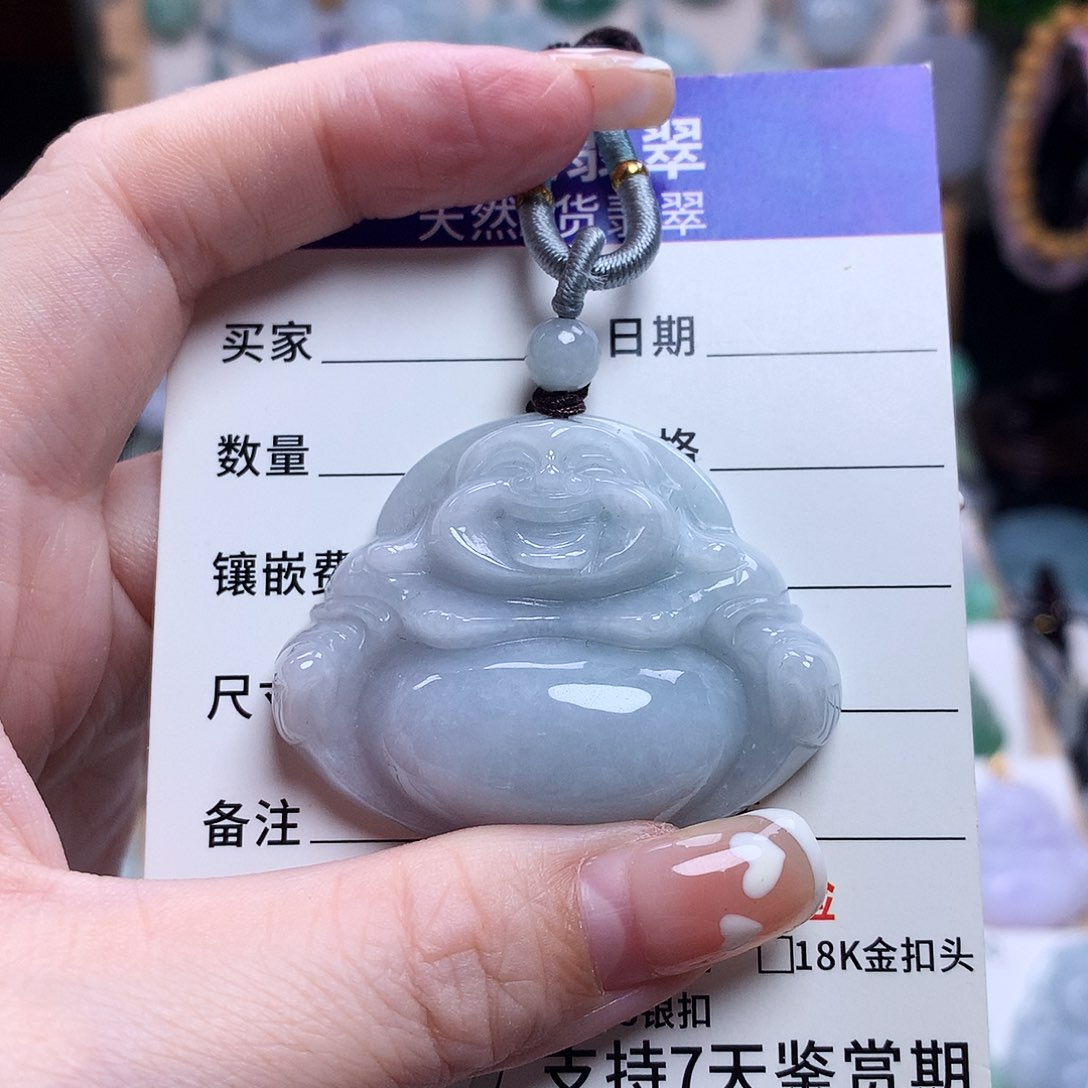 翡翠未镶嵌颈饰佛公30