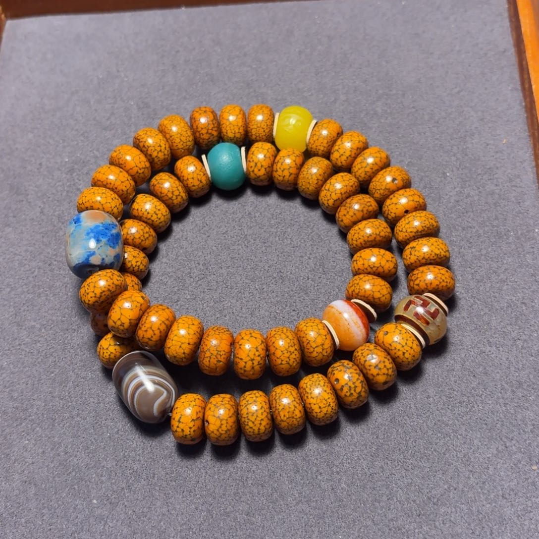 星月菩提吊坠老星月双圈12mm