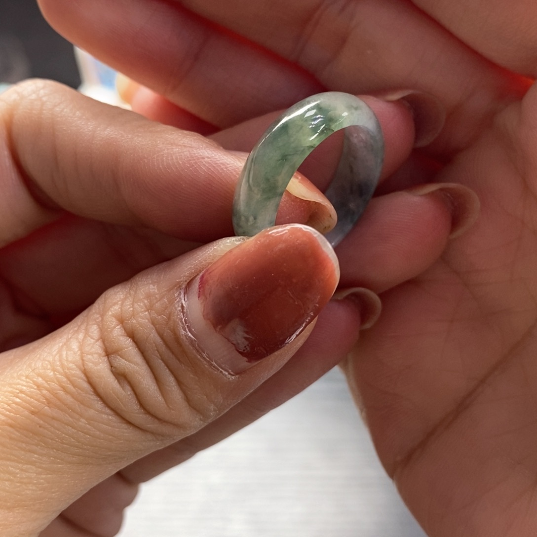 翡翠戒指未镶嵌天然翡翠