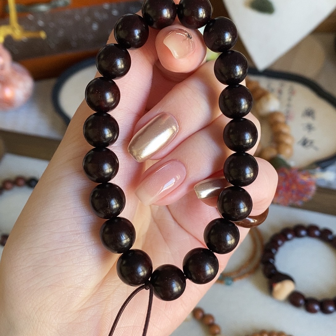 檀香紫檀（小叶紫檀）手串/手链10素圈