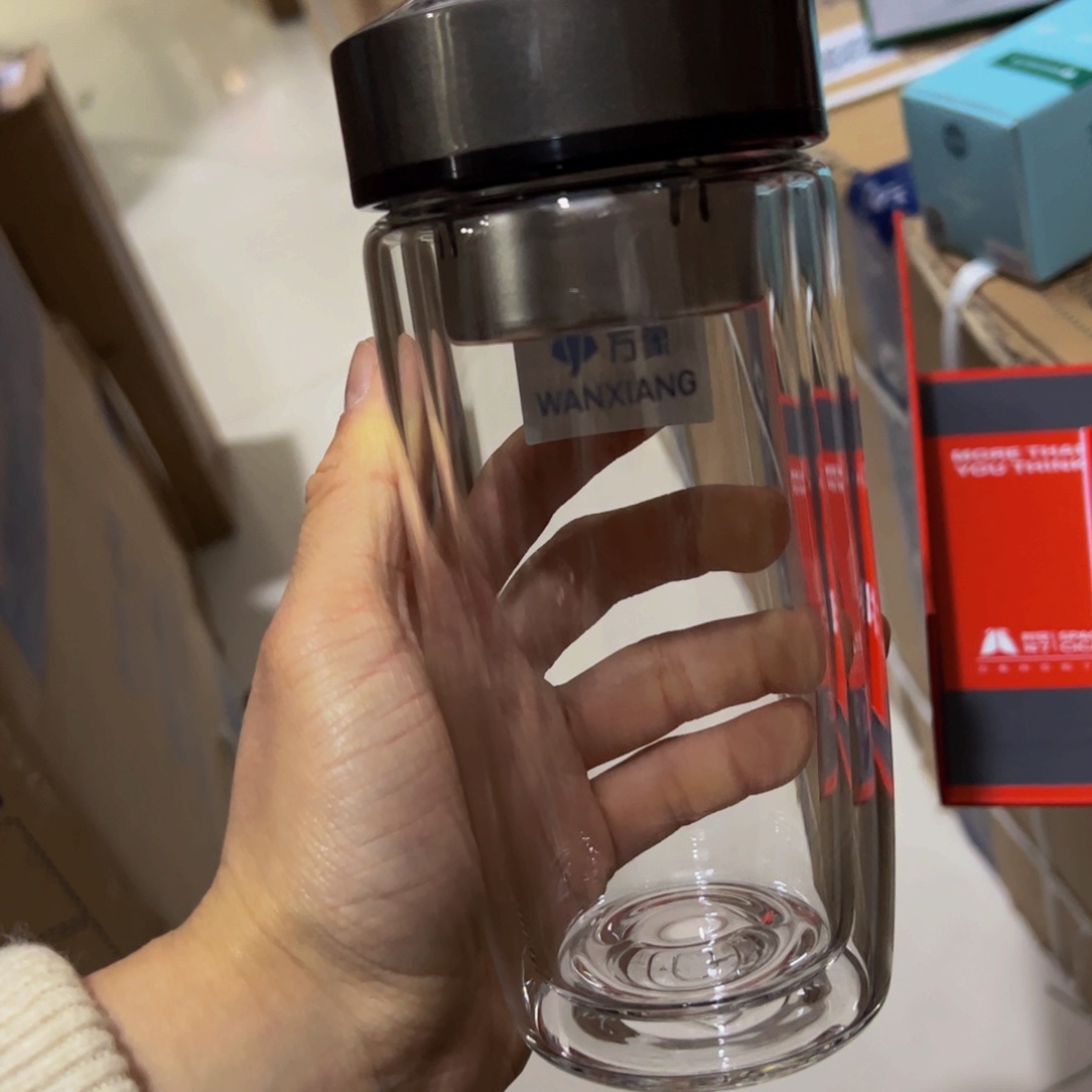 V406双层玻璃杯360ml价杯套