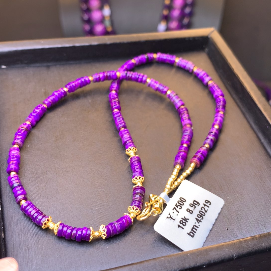 苏纪石（舒俱来）项链18K金镶嵌