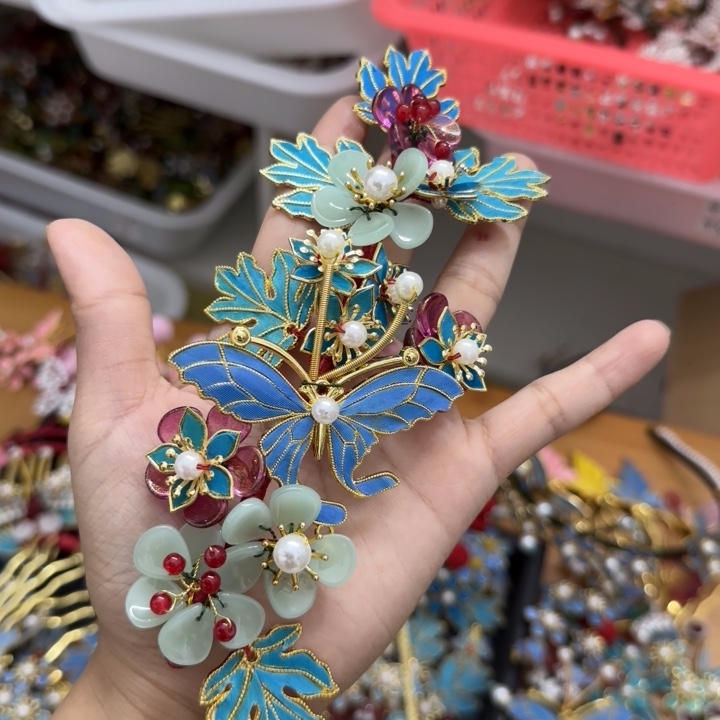 醋酸铁合金鹅毛仿点翠