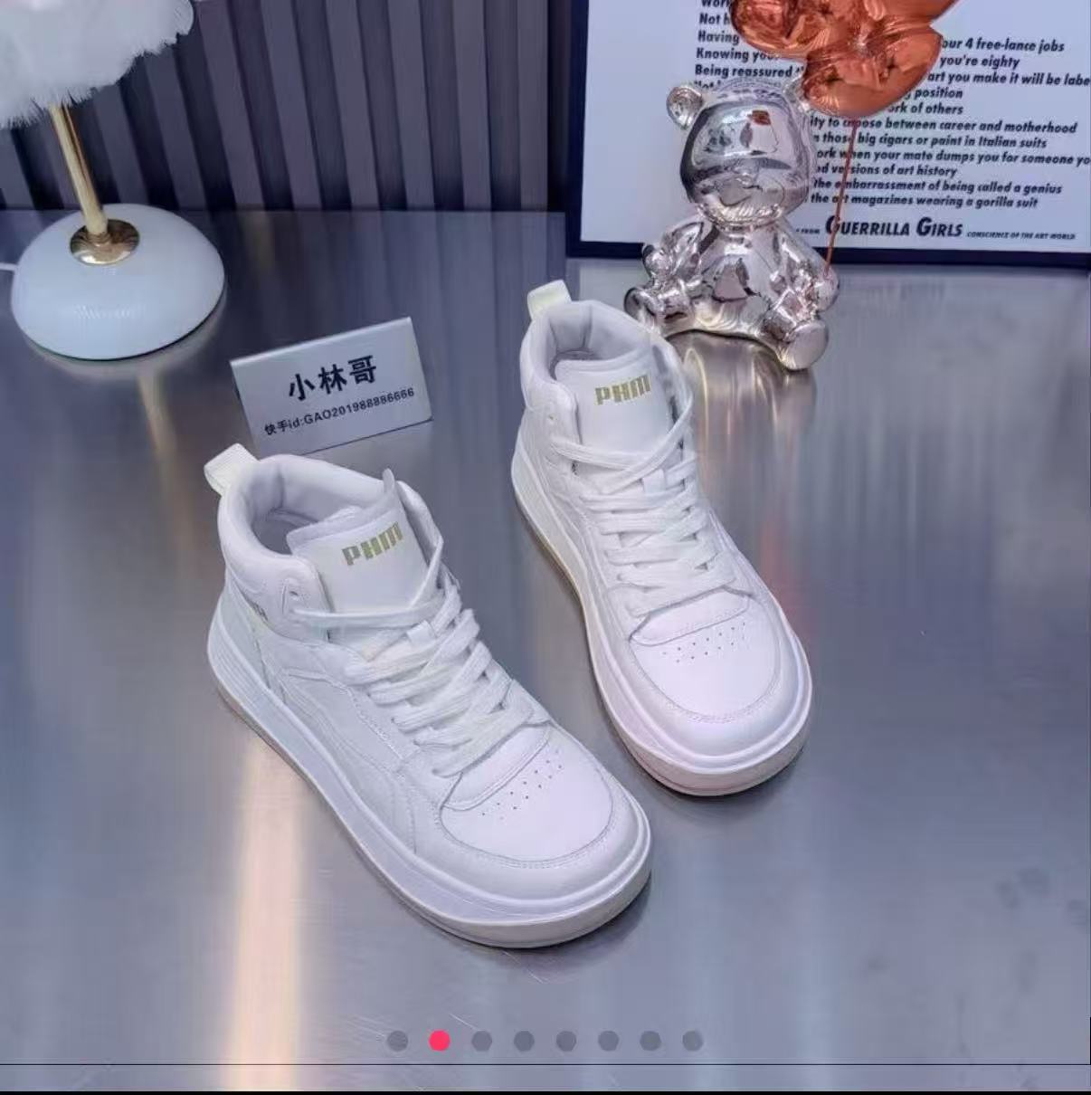 芒果鞋头春季高邦休闲小白鞋美4