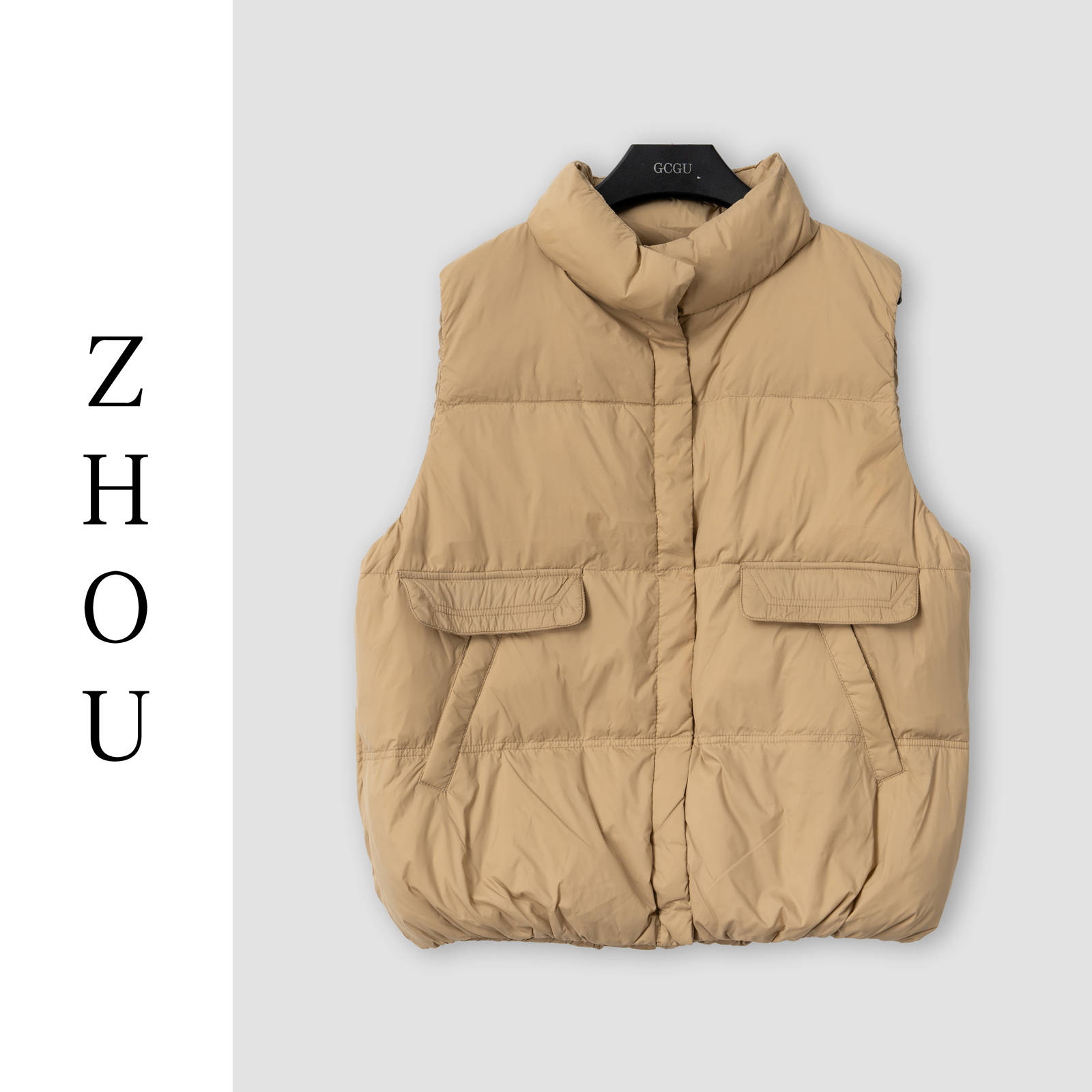 （周哥甄选）卡其色羽绒外套-32469