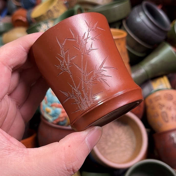 紫砂茶杯全手工紫砂主人杯