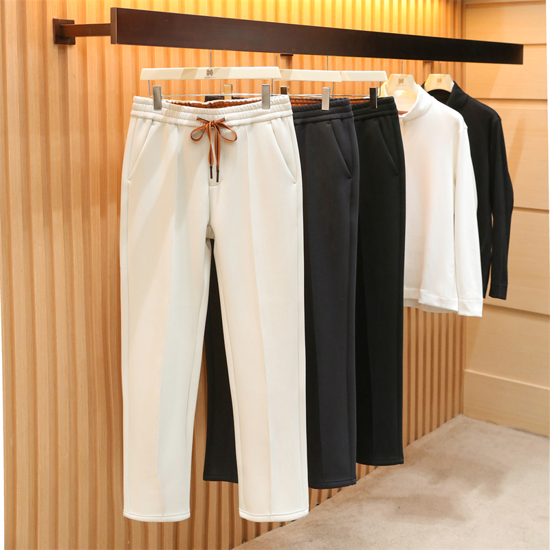 秋季男士莫代尔棉混纺弹力舒适保暖休闲裤百搭轻奢长裤Z2013-2802