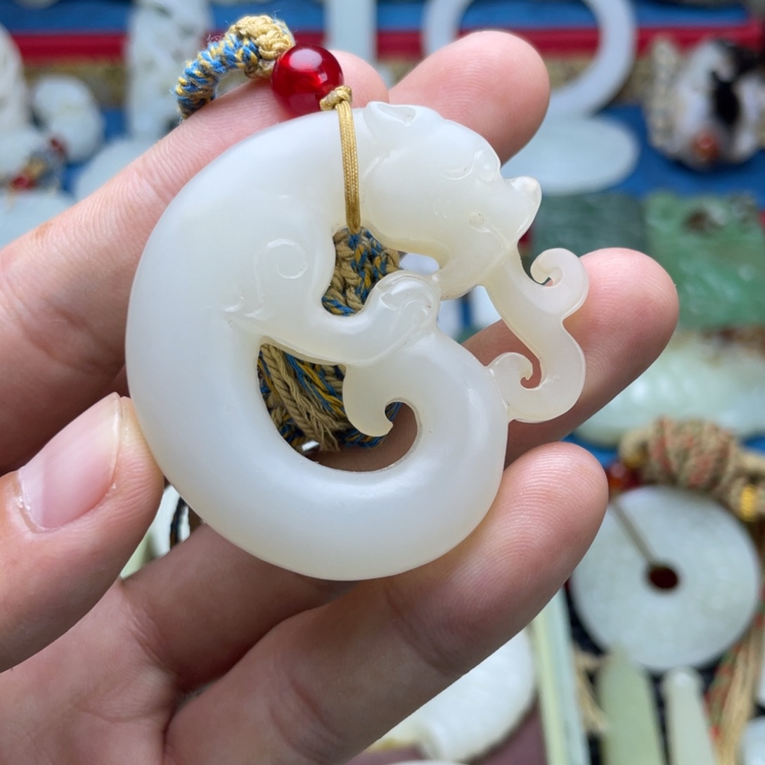 和田玉未镶嵌挂件四*