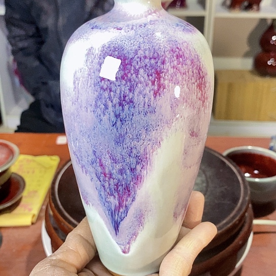 摆件尚峰钧窑作品梅瓶