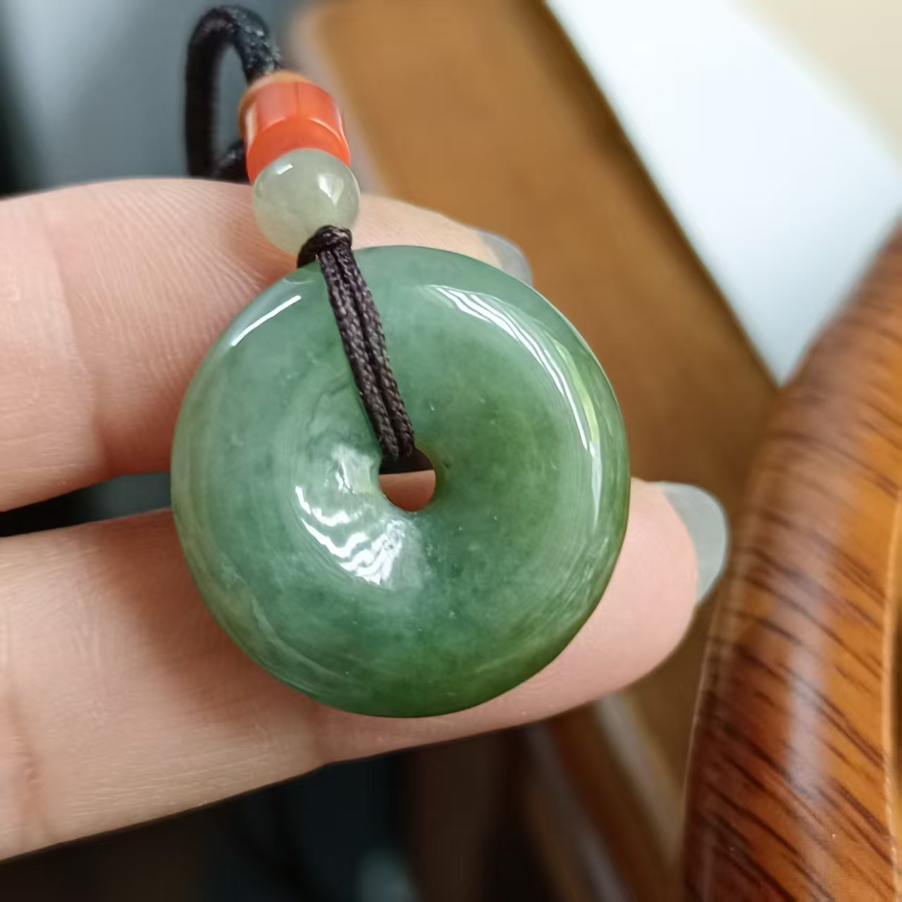 特价福利翡翠平安扣25*6.5mm附证书