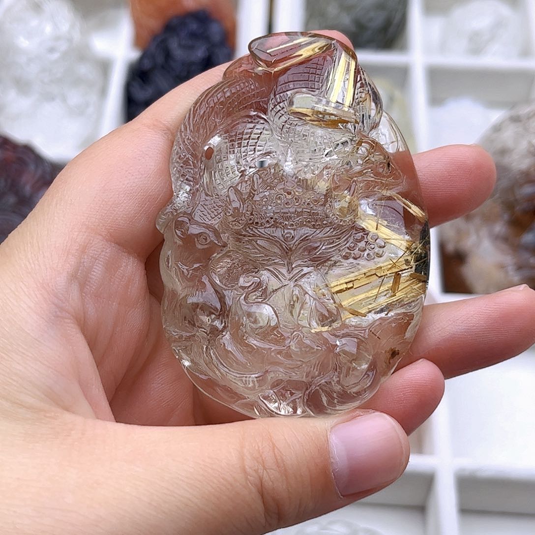 水晶吊坠(不含链)未镶嵌