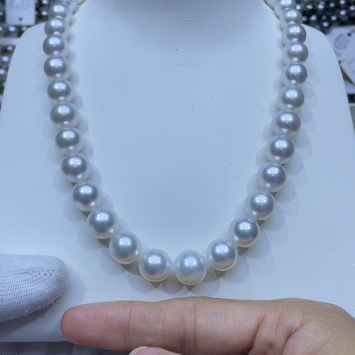 鼓***）海水珍珠项链未镶嵌