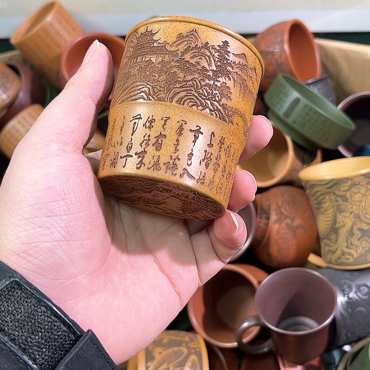 茶杯紫砂D****o全手工紫砂主人杯