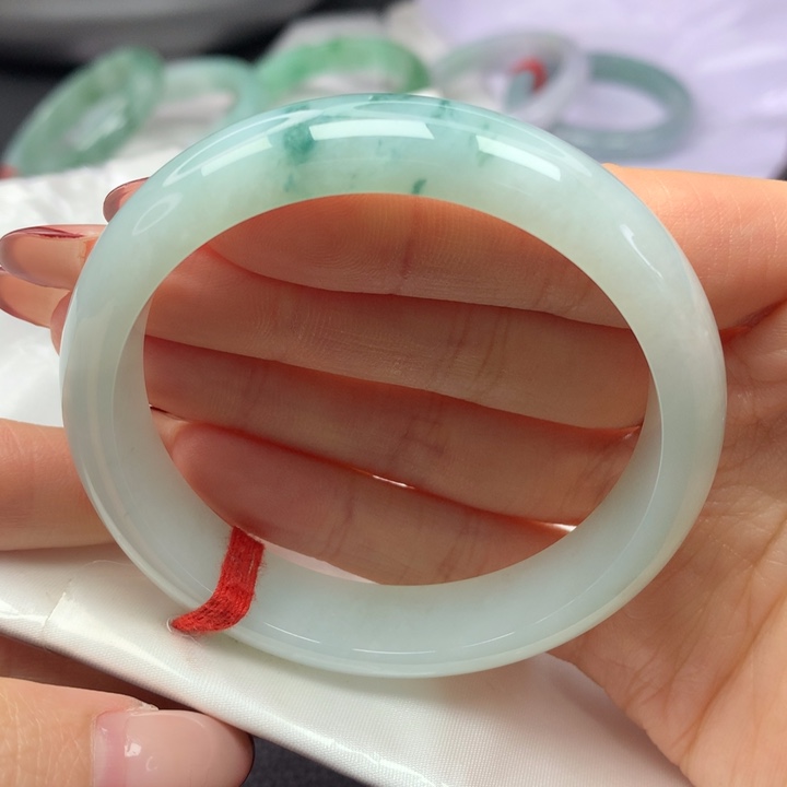 翡翠手镯未镶嵌57正圈