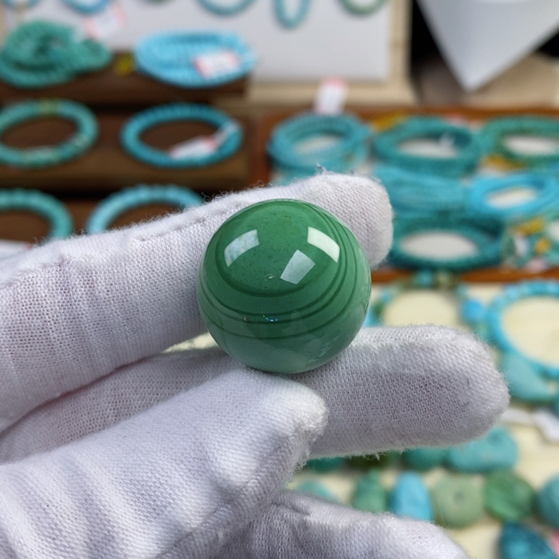 未镶嵌绿松石圆珠