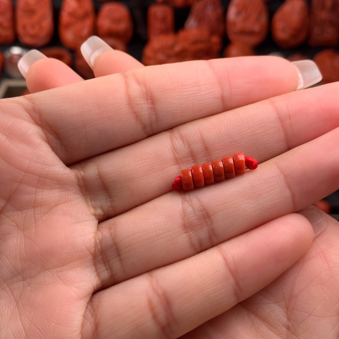 南红玛瑙精工直切隔片5+未镶嵌锁*