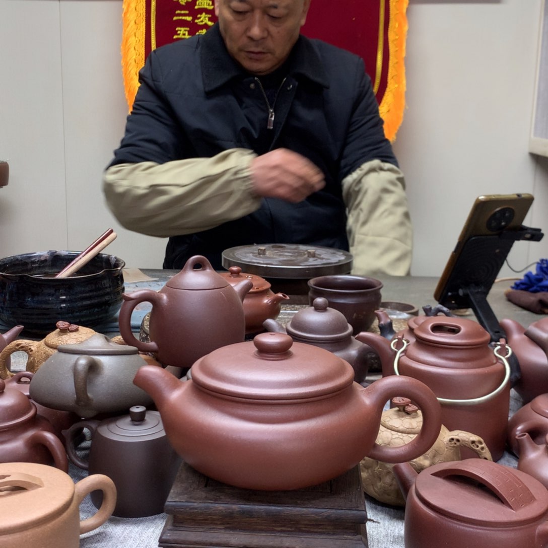 底槽青茶壶扁腹400C半手工