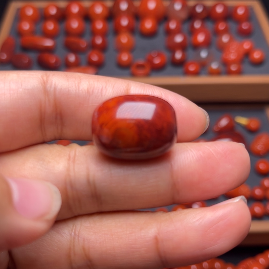 南红玛瑙配饰未镶嵌枣珠卡16+