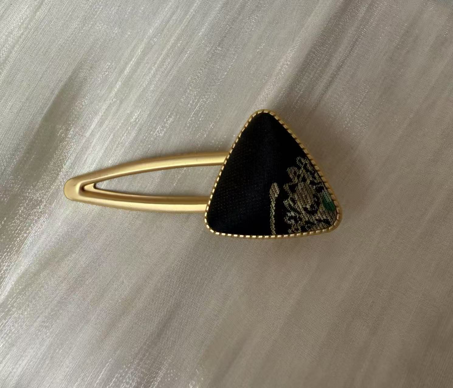 非遗东方美学手工宋锦发夹气质（直播间拍）复古时尚