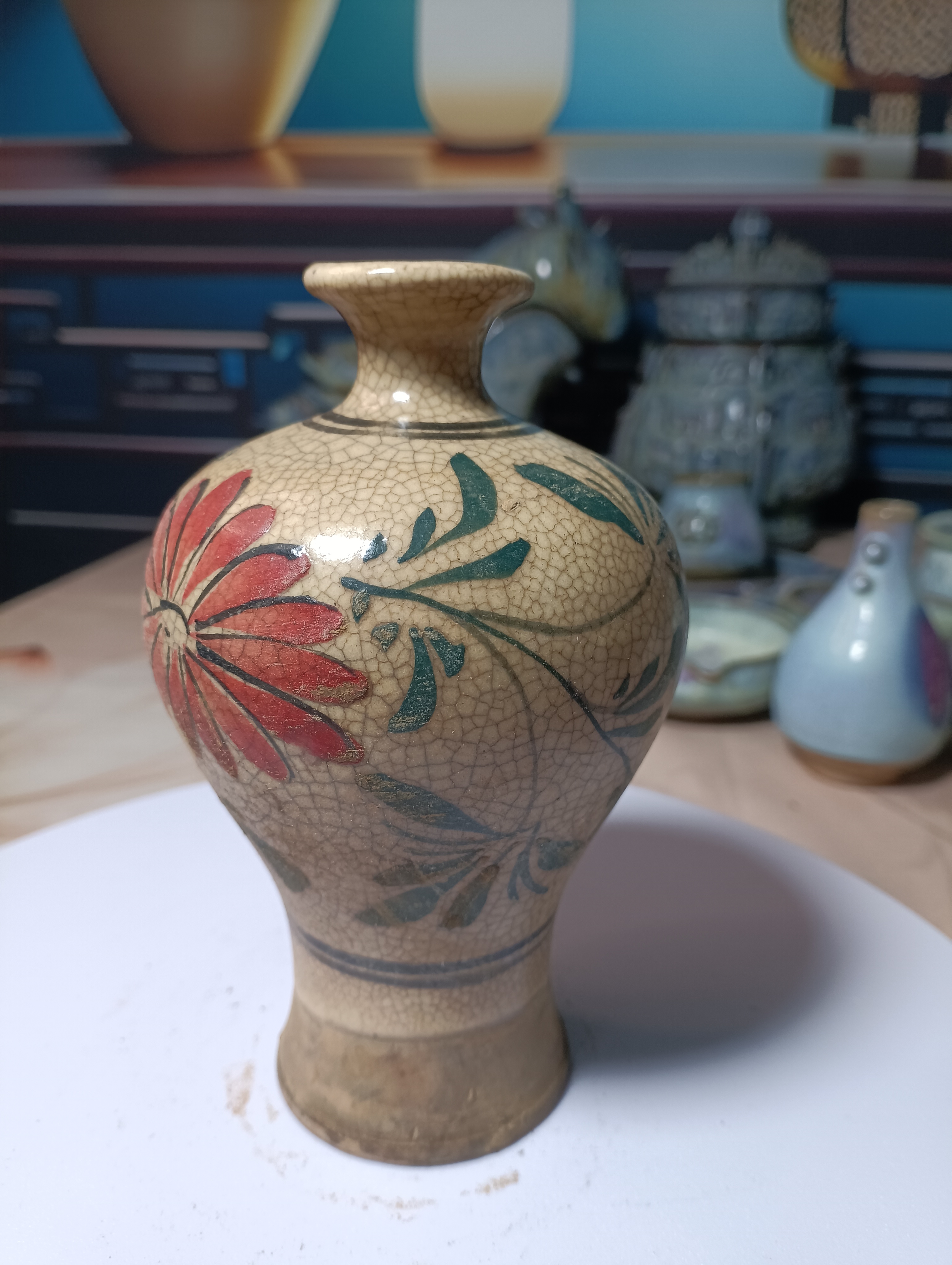 磁州窑 纯手工制作手拉坯复古瓷瓶