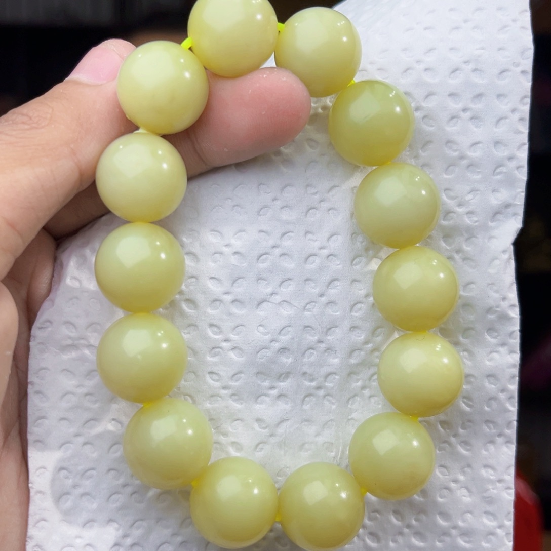 和田玉未镶嵌手串天然和田玉新疆若羌黄口料卡16