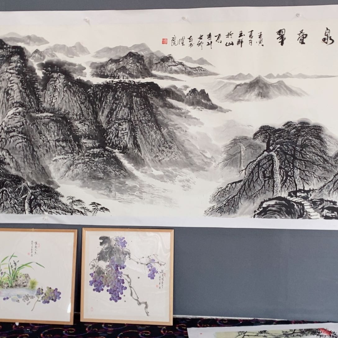 国画丈二山水作品