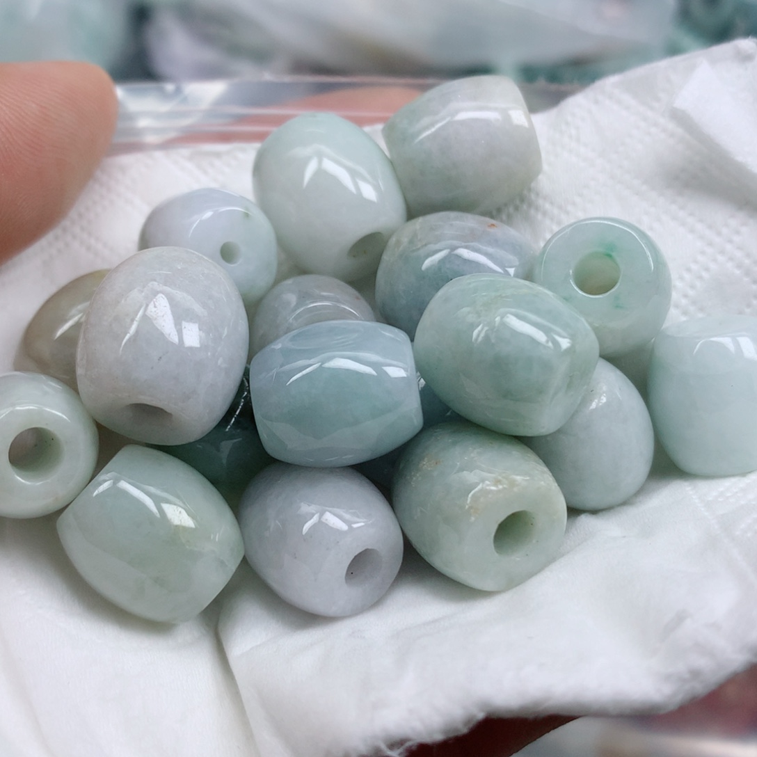 翡翠未镶嵌项链珠珠