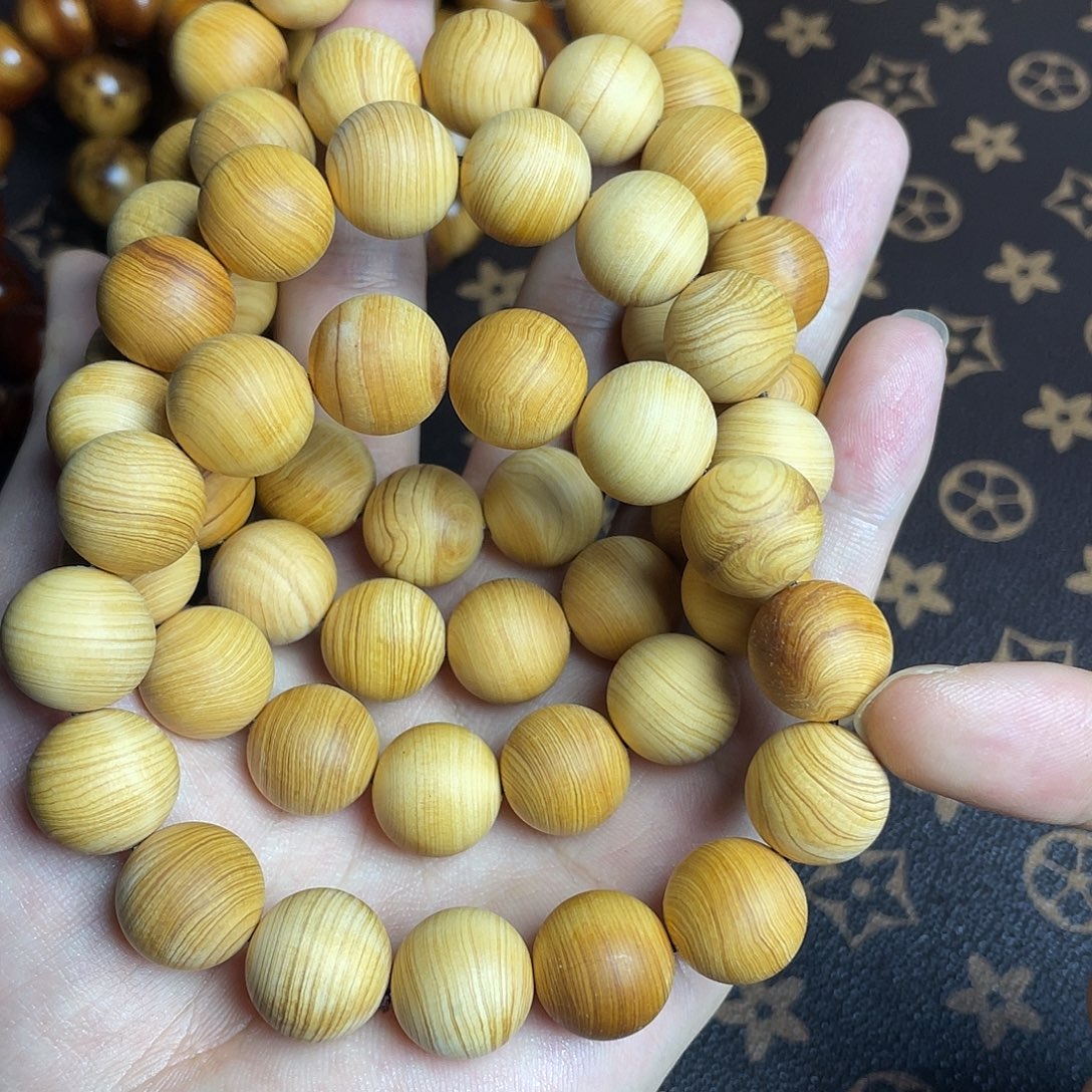 柏木（崖柏）崖柏白粉骨料毛珠15mm