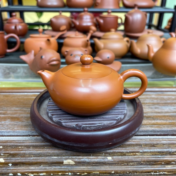 【凤雏+西施+水平】紫砂潮州水平壶仿古壶原矿全手工朱泥薄胎纯手工