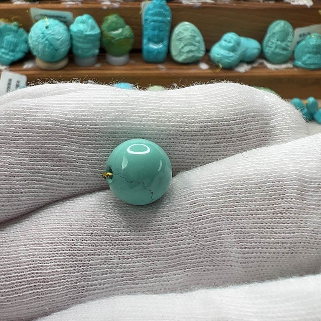 绿松石圆珠 未镶嵌