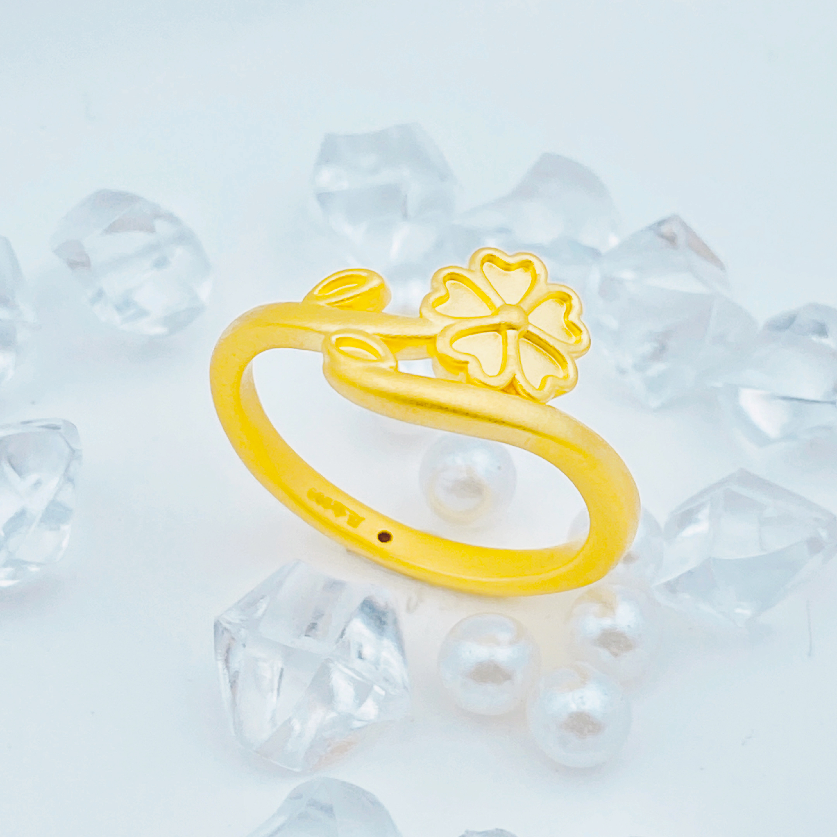 【国潮】足金999 五瓣花戒指 1.53 14圈口