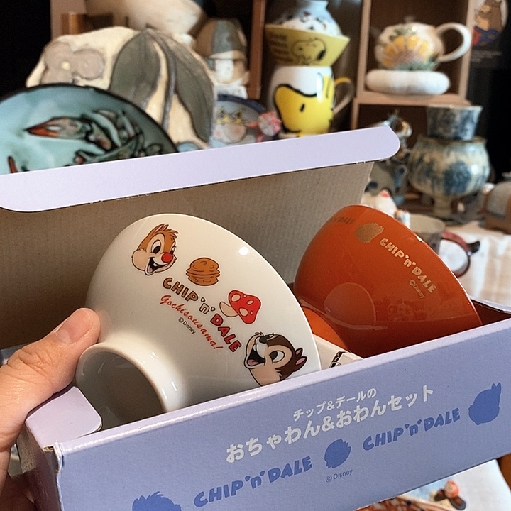 搪瓷 二个碗带盒……………