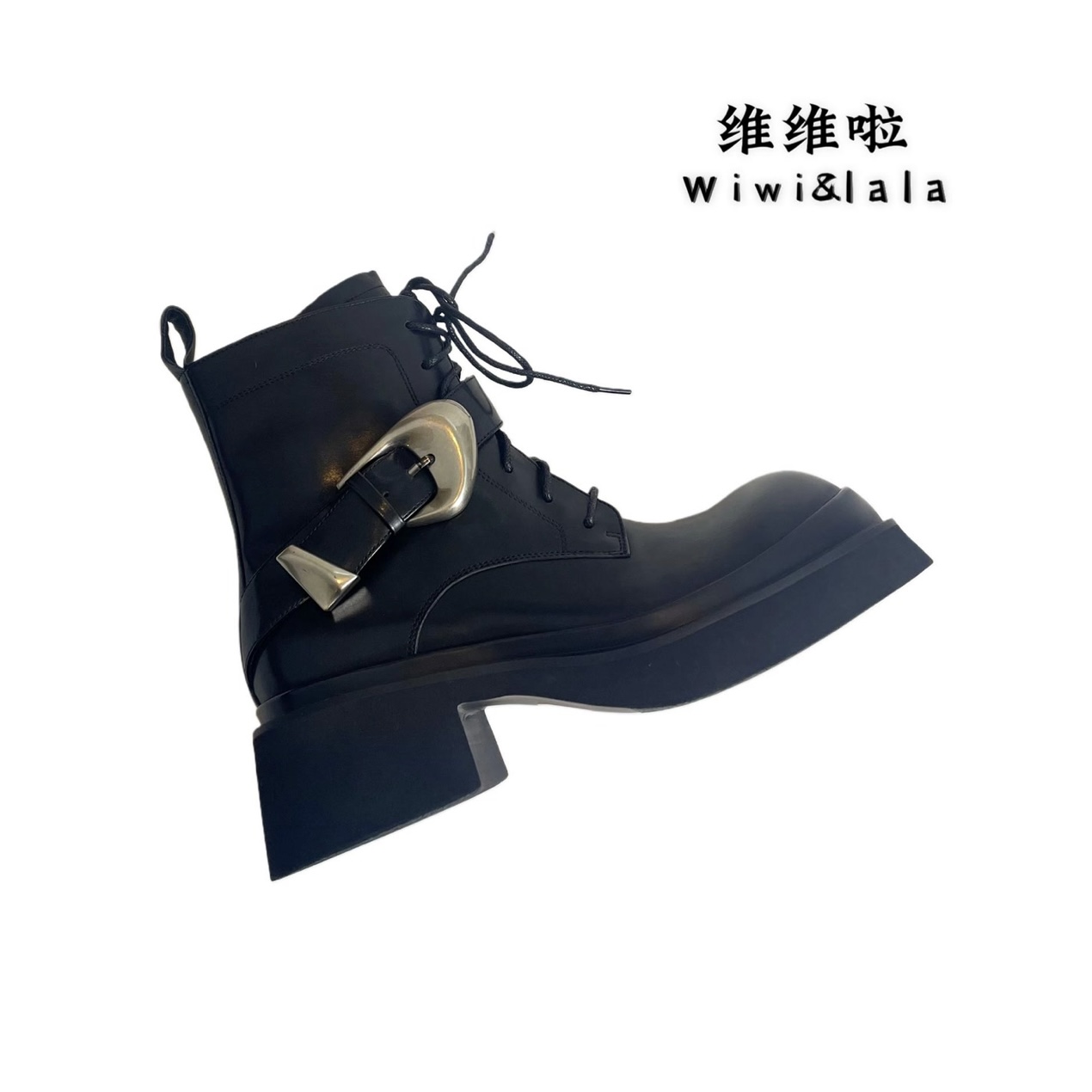 【维维啦】胎牛皮马丁靴短靴3252-5复古鞋