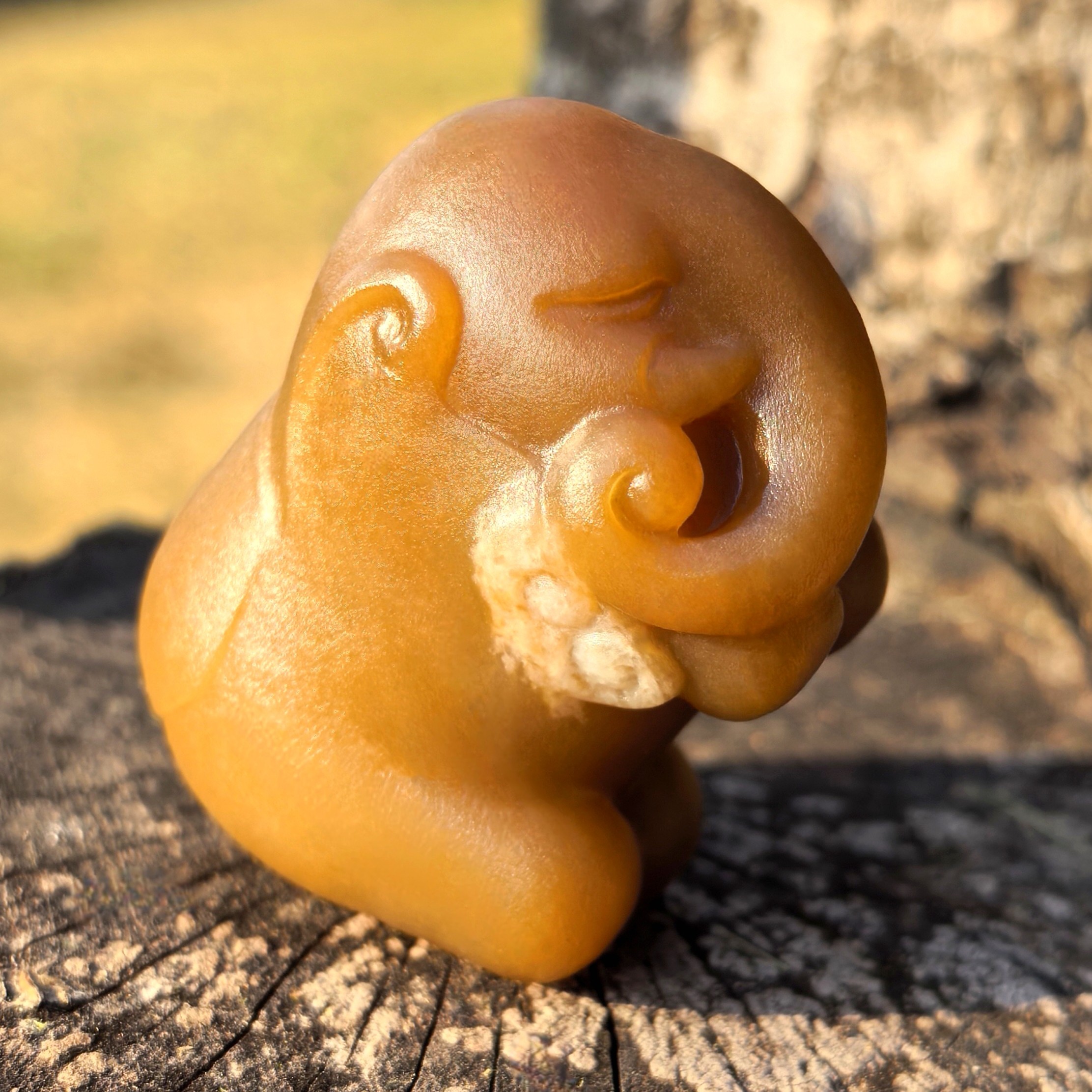 高端定制款——喜欢可咨询定制同款 和田玉老糖小象吉祥如意手把件