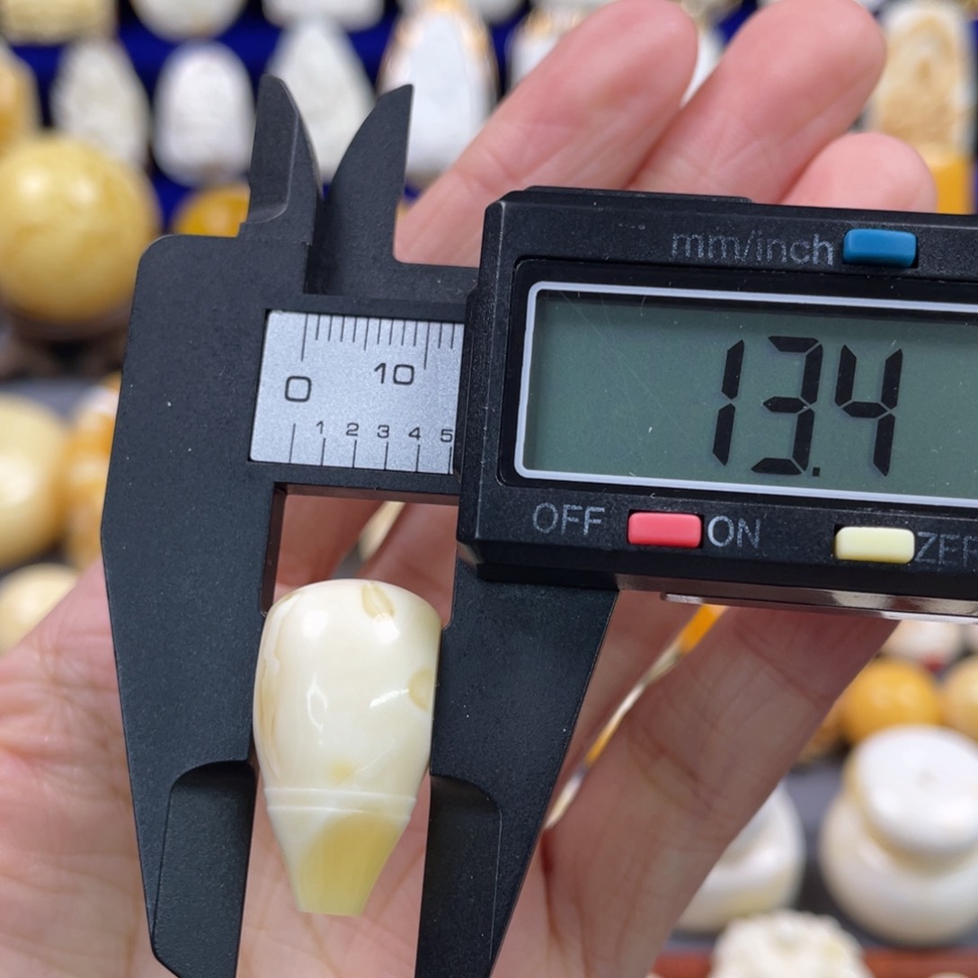 蜜蜡裸石未镶嵌琥珀蜜蜡三通配饰