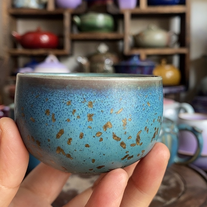 极**蓝中国神后钧瓷茶具