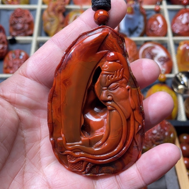 玛瑙/玉髓战国红手把件未镶嵌