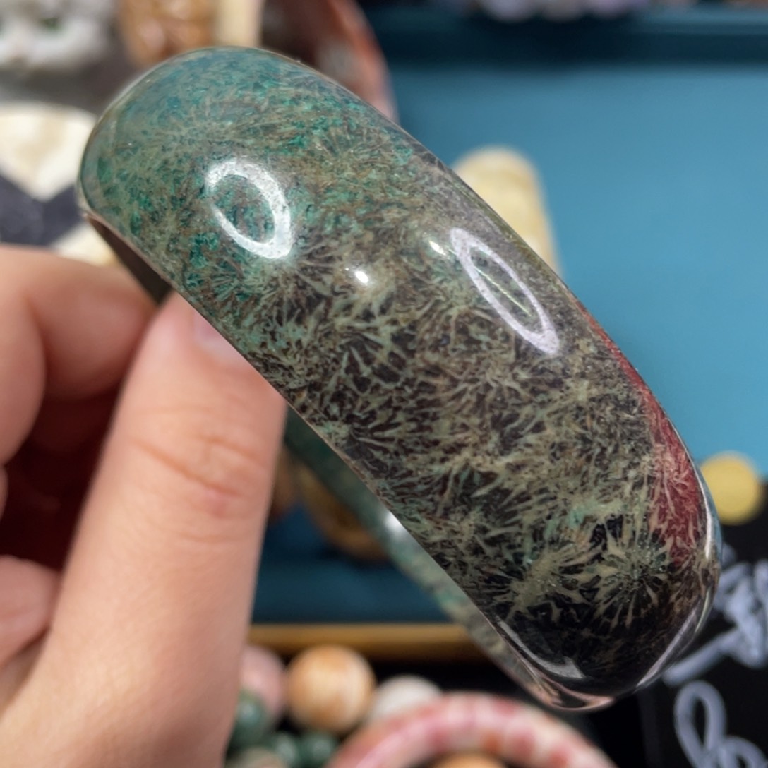 未镶嵌手镯硅化玉